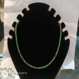 Emerald necklace, Emerald Necklace, Beaded necklace, Emerald jewelry, May birthstone, beaded Jewelry, Necklace for women