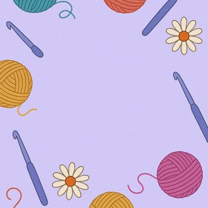 Hooked on Crochet - Digital Image - Phone Wallpaper - Bundle