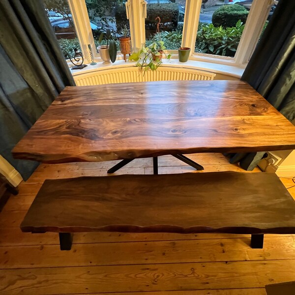 Live Edge Dining Table for 6 - Etsy