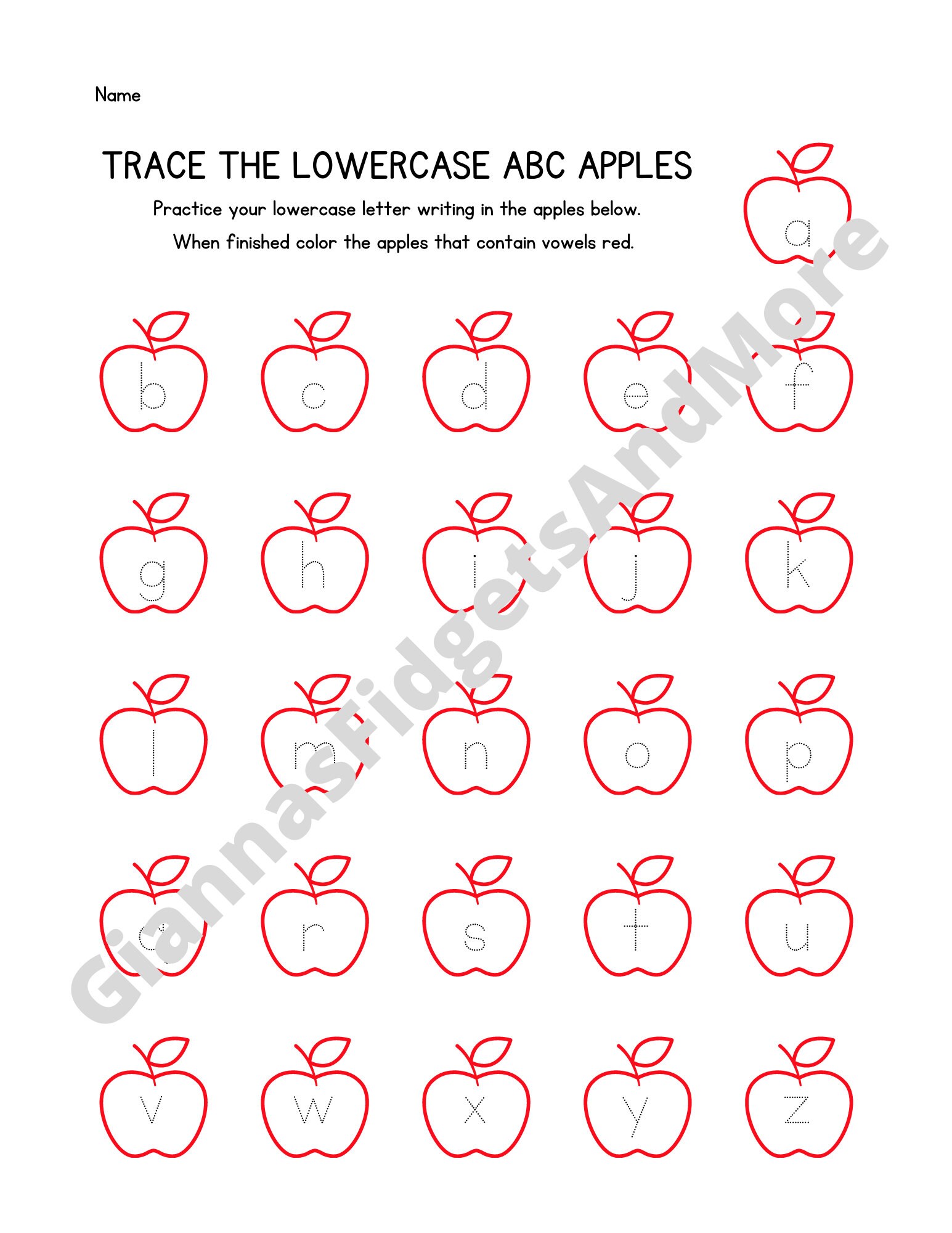 ABC's printable worksheet preschool | Etsy