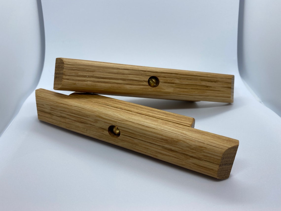 Pair of Oak Hardwood Handles for er Etsy UK