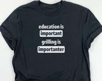 Funny Shirts for Men, Funny Guy Shirts, Shirts for Men, Funny Shirt for Men, Mens Shirts, Education is Important Shirt