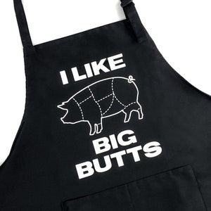 Funny Aprons for Men, Funny Guy Aprons, Aprons for Men, Mens Apron, BBQ Apron, Grill Apron for Men, I Like Big Butts Apron