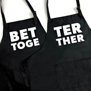 Couples Apron, Wedding Gift for Couples, Newlywed Gift, Gift for Couples, Better Together Couples Aprons