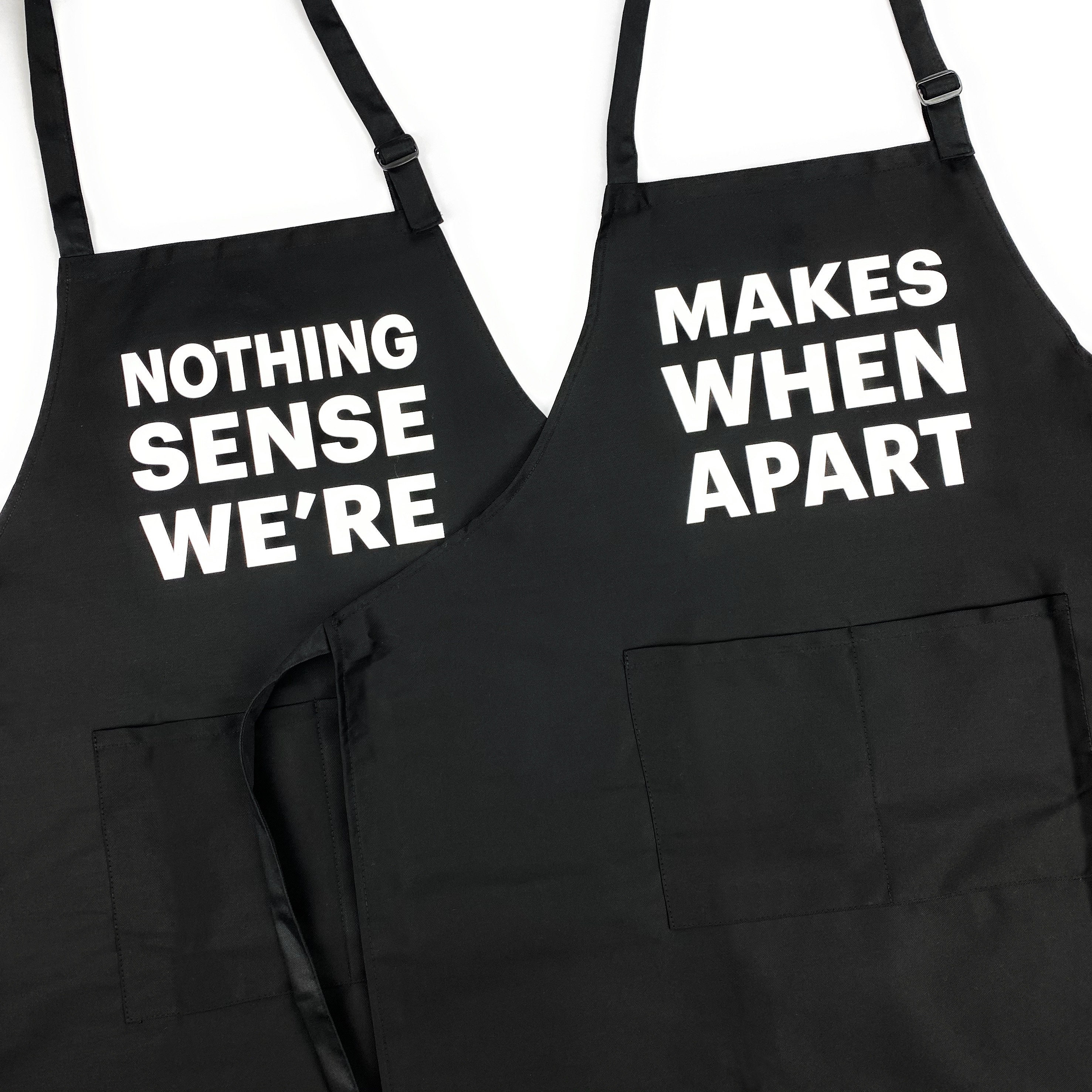 Saukore Funny Aprons for Couple, His and Hers Aprons Set, Kitchen Aprons  with 2 Pockets for Cooking Baking Grilling - Cute Anniversary Wedding  Bridal