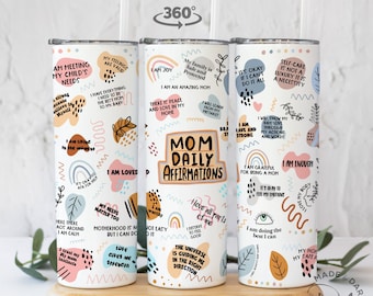 Mom Daily Affirmations 20oz Tumbler - Insulated Travel Cup