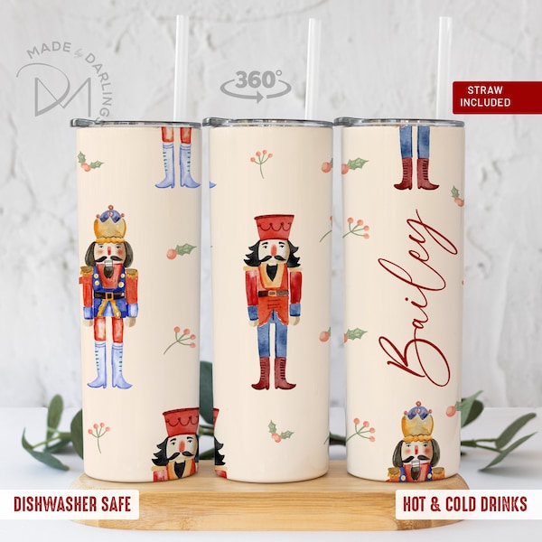 Personalized Christmas Nutcracker Tumbler, Nutcracker Doll Tumbler, Christmas Gift, Nutcracker Gift, Christmas Gift