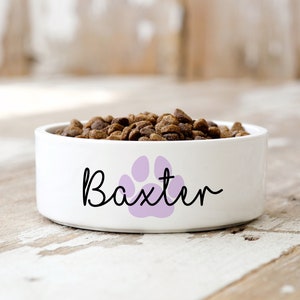 Personalized Ceramic Pet Bowl: Custom Dog or Cat Food & Water Bowl