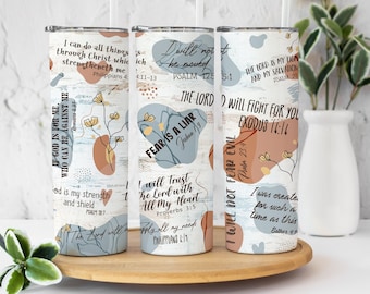 Christian Affirmation Tumbler: Religious Gift with Straw