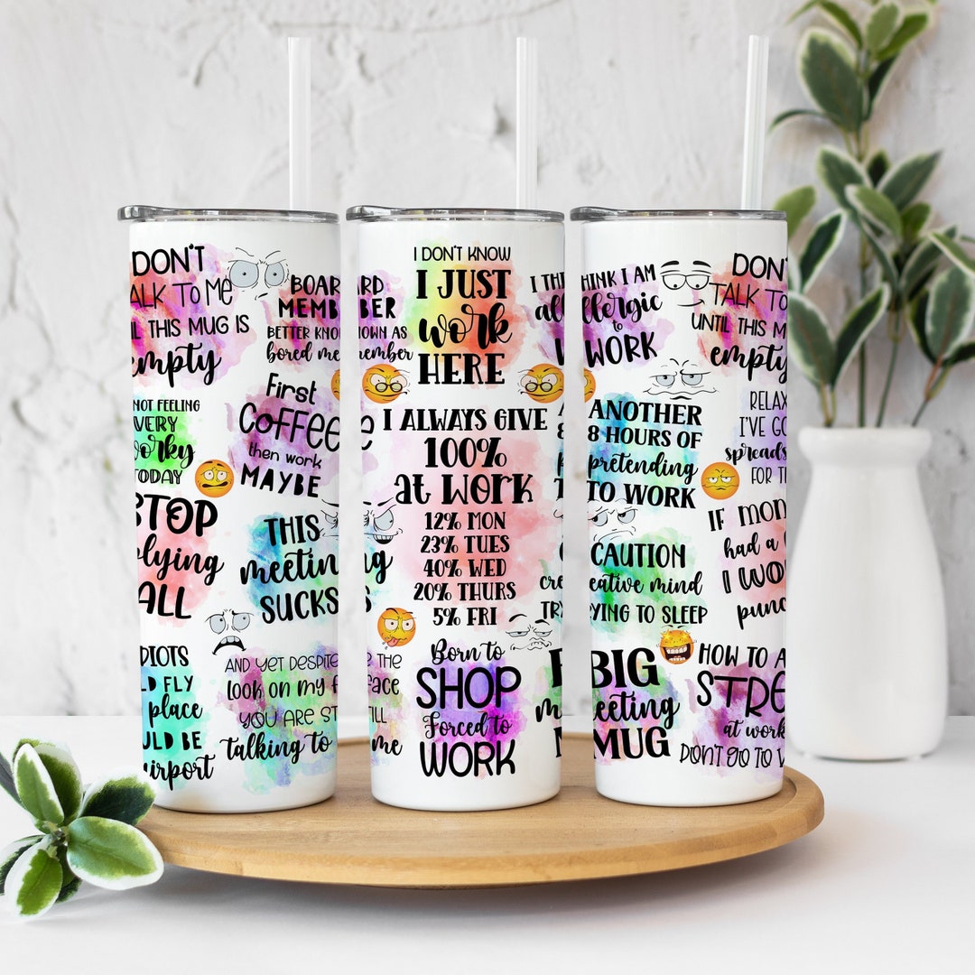 Funny Work Tumbler Work Hustle Mindset Tumbler 20oz Tumbler Gift Etsy