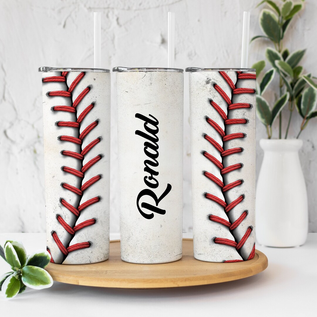 Baseball Tumbler Personalized Baseball Design Tumbler Outdoor Tumbler