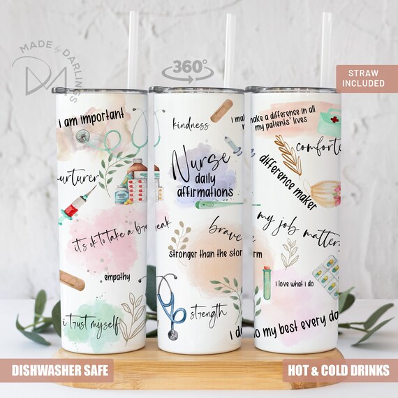 Nurse Affirmation Tumbler: 20oz Insulated Travel Cup
