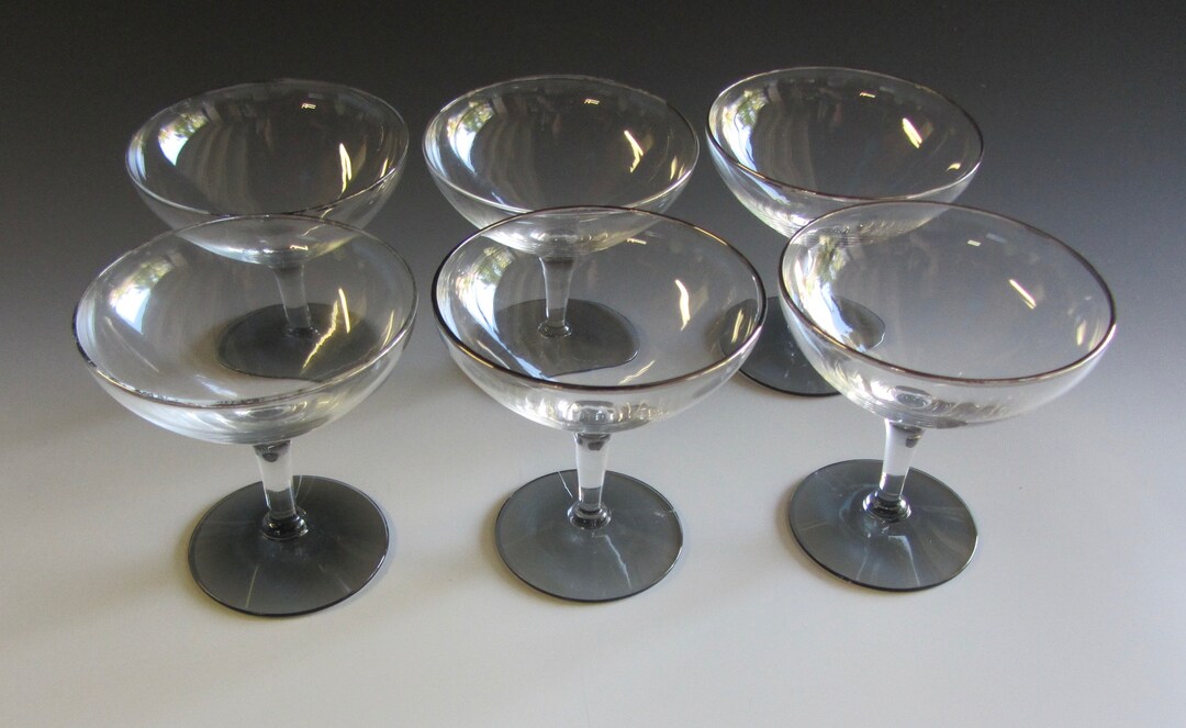 Reizart Crystal Champagne/sherbet Glasses Set of 6 Etsy