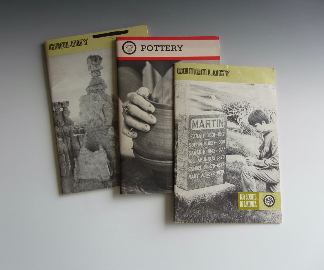 Vintage Boy Scout Merit Badge Pamphlets Choice of Genealogy Etsy