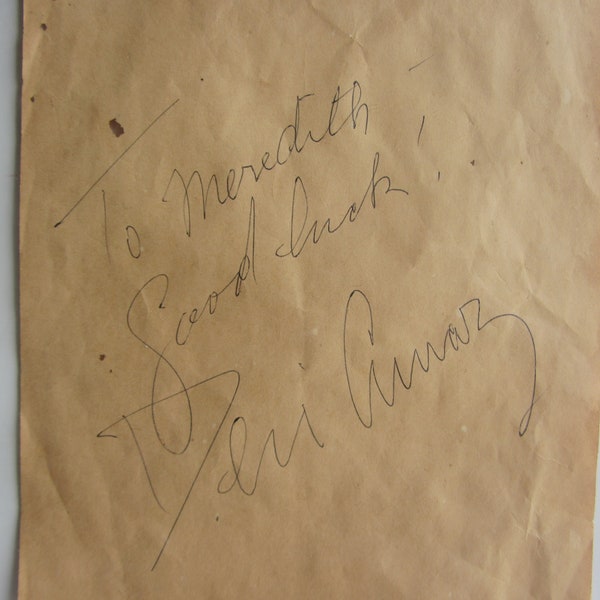 Desi Arnaz, Sr. – Signed Autograph