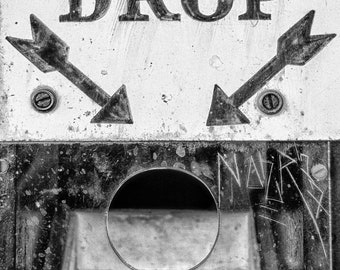 Vintage Ticket Booth Photo, Vintage Ticket Booth Photo Print, Black and White Vintage Photo, Black and White Ticket Booth, Old Ticket Booth