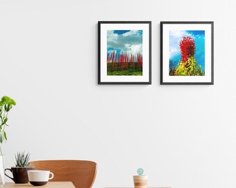 Set of 2 Photo Print Grand Rapids, Glass Art Installation Photos, Dale Chihuly Art Exhibition Photo Print Set, Grand Rapids Michigan Museum