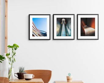 Set of 3 Photo Prints LA Architecture, Los Angeles Architecture Photo Set, La Architecture digital photos, The Broad LA, Auto Museum LA
