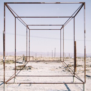 Abandoned Structure in Bombay Beach, Salton Sea Photo Print, Bombay Beach Photo Print, Metal Structure Salton Sea, Bombay Beach Photo