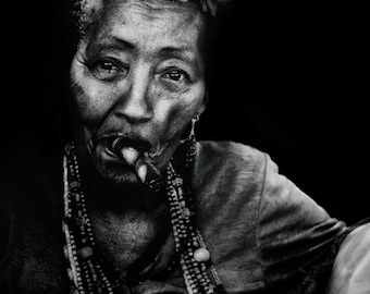 Old Cuban Woman Photo Print, Old Cuban Woman smoking cigar Photo, Cuban Photography, Old Lady Photo Print, Old Lady in Havana Photo Print