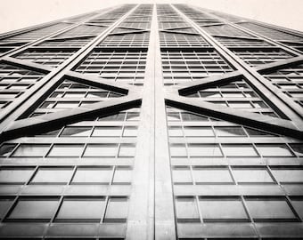 Chicago Architecture Photo Print, Chicago Photo Print Black and White, Chicago Architecture Digital Download, Chicago Photography