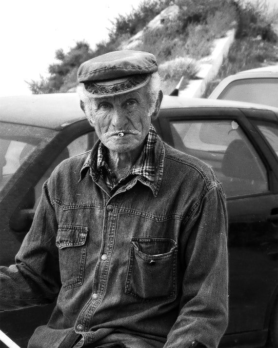 old man smoking cigarette Old Man Photo Print, Elderly Man photo print, photo print of an old man  smoking a cigarette, Elderly Faces Photo Print, Elderly Faces Photo