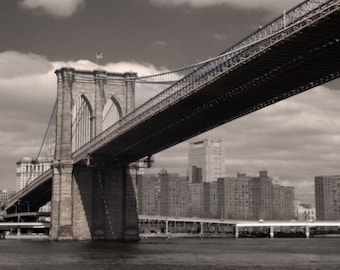 Puente de Brooklyn de Nueva York, impresión de la foto del puente de Brooklyn, foto del puente de Brooklyn de Nueva York, foto del puente de Brooklyn, fotografía de Nueva York, impresión de la foto de NY