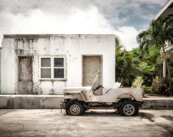 Abandoned House and Car Photo Print, Hurricane Dorian Bahamaz Photo Print, Abandoned Car Photo Print, Bahamas Photo Print, Photo Print