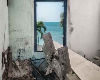 Hurricane Dorian Destruction Bahamas Photo Print, Abandoned Home Bahamas Photo Print, Photo Print of a destructed home in the Bahamas