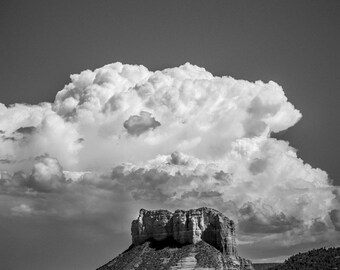 Utah Canyon Photo, Black and White Canyon Rock Photo, Cloud and Rock Photo, Black and White Canyon Photo, Rock Formation Photo, Utah Rock