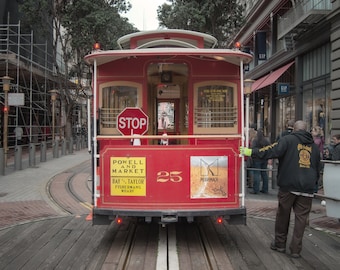 San Francisco Cable Car Photo Print, Cable Car Photo, Cable Car Digital Photo, San Francisco Photography, SF Downtown Photo Print Download