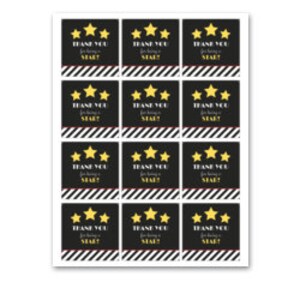 INSTANT DOWNLOAD Thank You for Being A Star Square Gift Tags 2.5x2.5 - Etsy