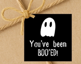 Halloween Ghost You've Been Boo'ed | Halloween Gift Tags | Instant Download | 2.5x2.5