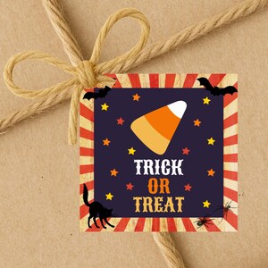 Halloween Trick Or Treat | Halloween Gift Tags | Instant Download | 2.5x2.5