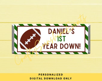 Football Candy Bar Wrappers, Football Chocolate Bar Labels, Football ...