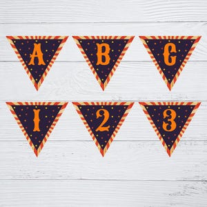 INSTANT DOWNLOAD Printable Halloween Circus/Carnival Themed Banner 5.5x4.8