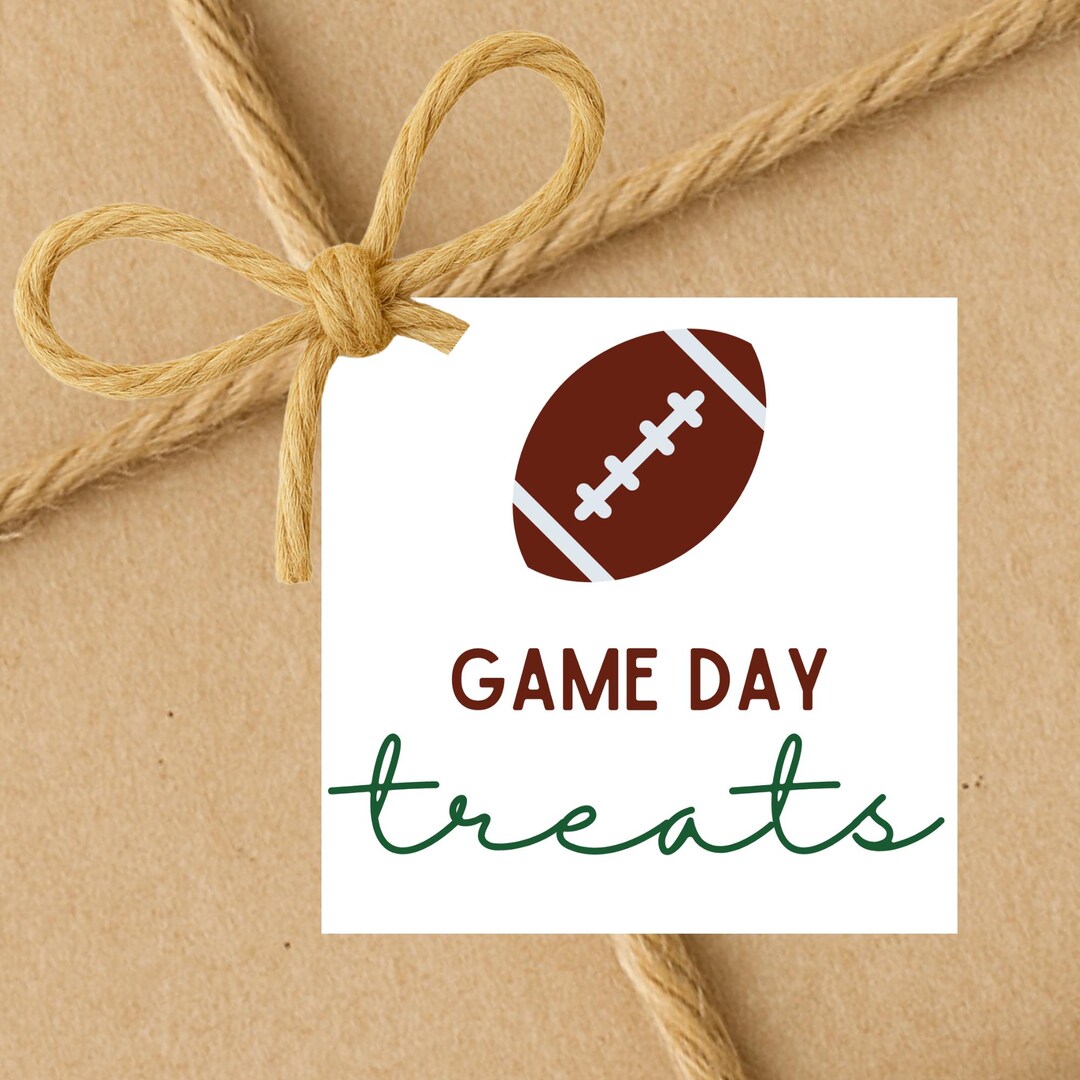 INSTANT DOWNLOAD Football Game Day Treats Square Gift Tags 2.5x2.5 - Etsy