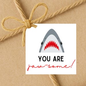 You Are Jaw-Some | Happy Shark Week Gift Tags Printable | Shark Party Favor Tags | Instant Download