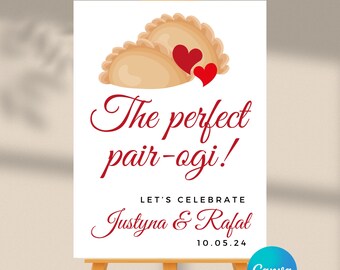 DIGITAL DOWNLOAD ONLY The Perfect Pair-ogi Engagement Bridal Shower Wedding Welcome Sign