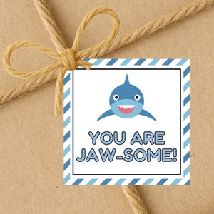 You Are Jaw-Some | Happy Shark Week Gift Tags Printable | Shark Party Favor Tags | Instant Download