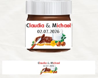 DIGITAL DOWNLOAD ONLY- Personalized Mini Nutella Labels