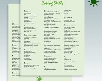 Depression and Anxiety Coping Skills Kit Positive Self-Talk Gratitude