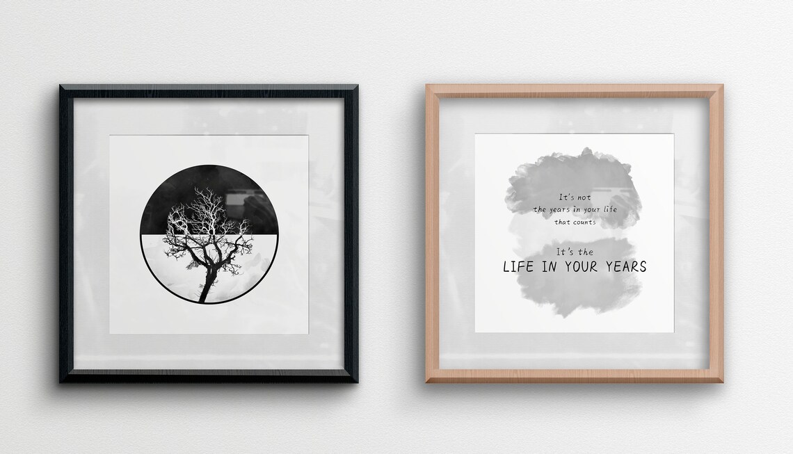 Black and White Printable Poster Digital Download Wall Art Etsy