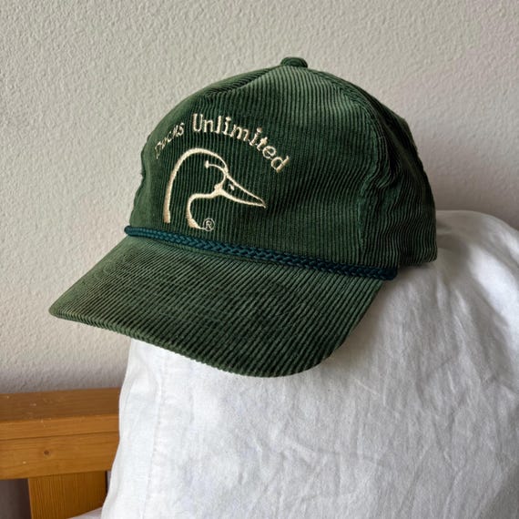 Vintage ducks unlimited hat green corduroy ducks unlimited hat