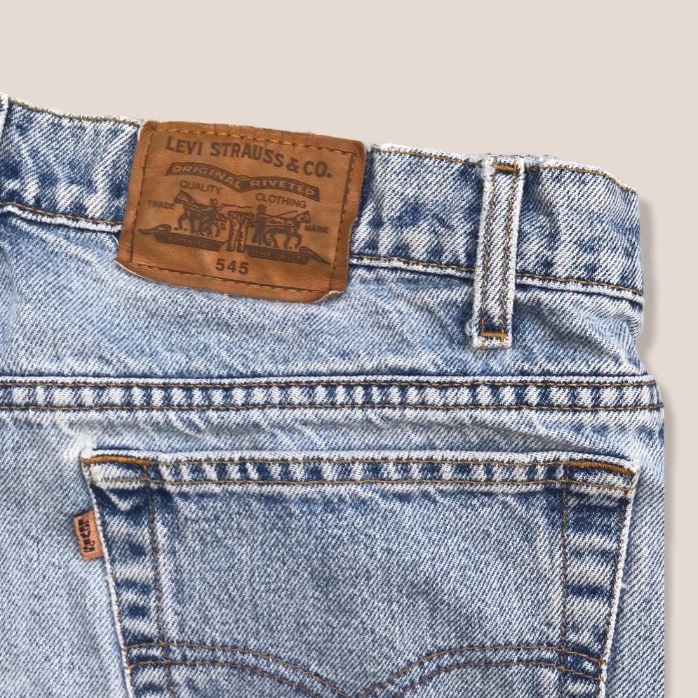 Vintage mens Levis brown tab 545 light wash jeans. | Etsy
