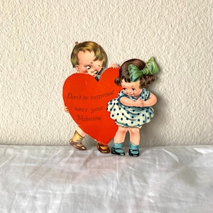 Tarjeta antigua de San Valentín de la década de 1920