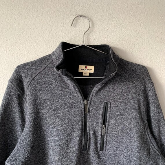 Woolrich Fleece Zip up Pullover Sweater. Grey. Men's Large - Etsy