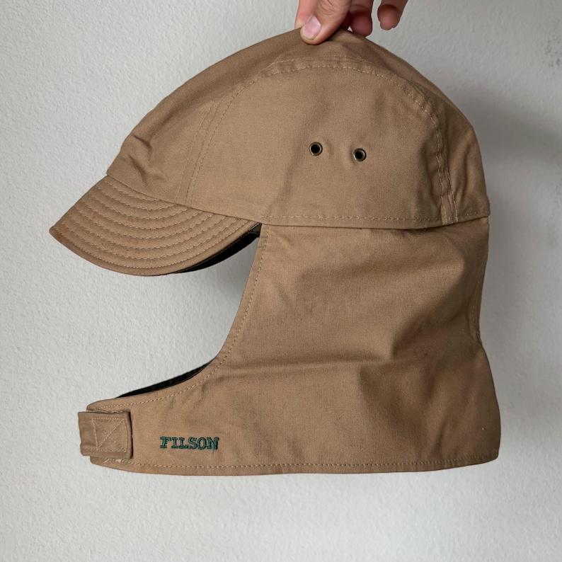 Vintage Filson cotton wildfowl hat hunting hat hunting cap with ear flaps image 1