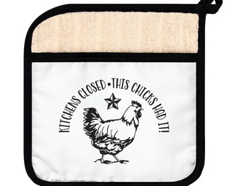 Chicken Pot Holder with Pocket