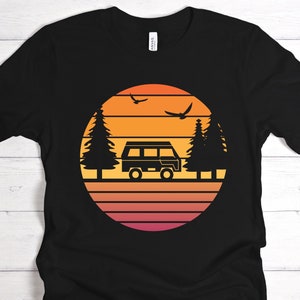 Van Life Shirt | camping tshirt | outdoor life | travel lover | tiny home | road trip | retro | husband gift | sunset | happy camper | boho